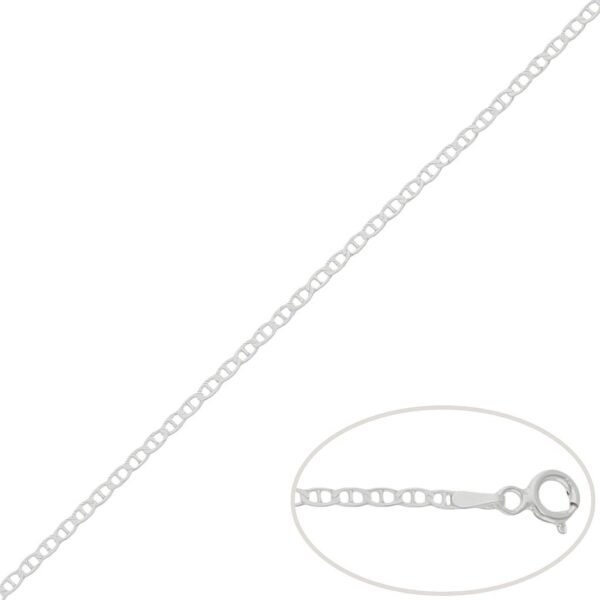 Cadena plata 925mm ancla - 2mm