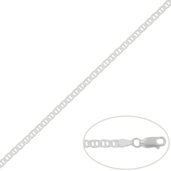Cadena plata 925mm ancla - 3mm