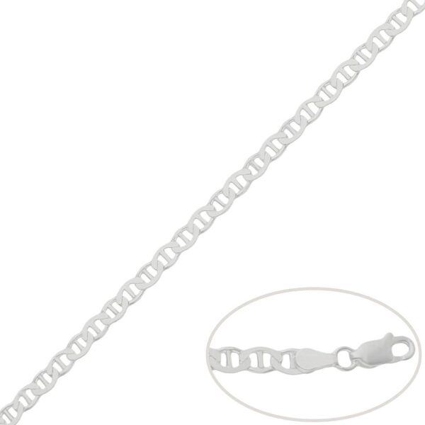 Cadena plata 925mm ancla - 4mm