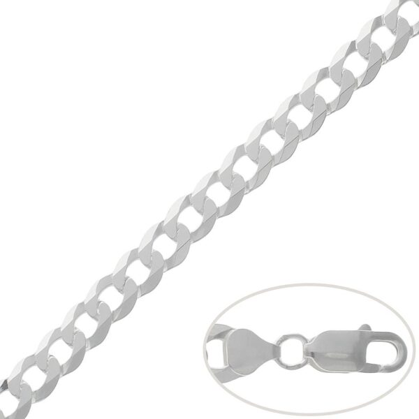 Cadena plata 925mm barbada - 9mm