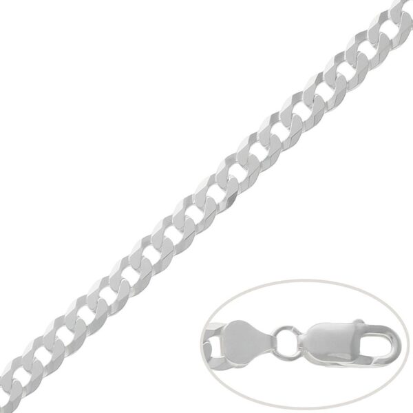Cadena plata 925mm barbada - 8mm