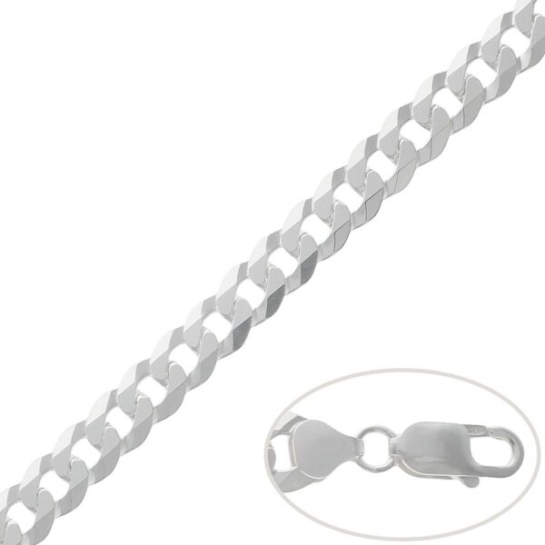 Cadena plata 925mm barbada - 9mm