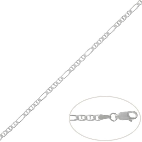 Cadena plata 925mm ancla - 3mm