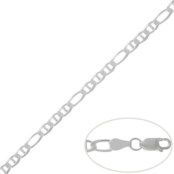 Cadena plata 925mm ancla - 5mm
