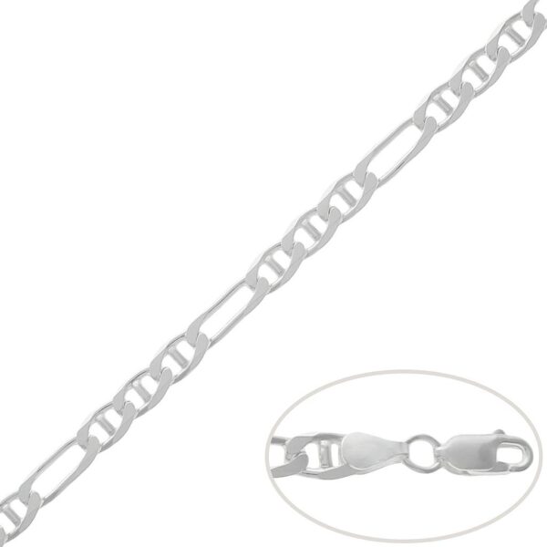 Cadena plata 925mm ancla - 6mm