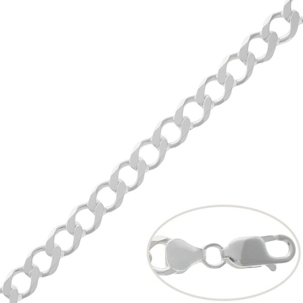 Cadena plata 925mm barbada - 8.50mm