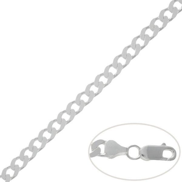 Cadena plata 925mm barbada - 6.50mm