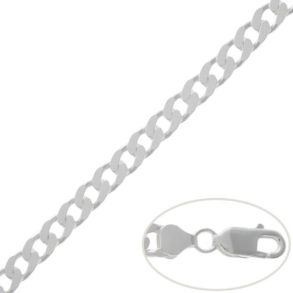 Cadena plata 925mm barbada - 8mm