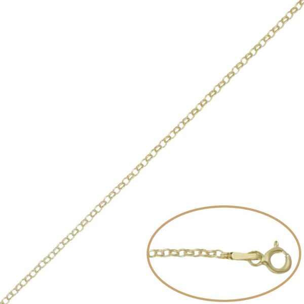 Cadena rolot plata chapada oro - 1mm