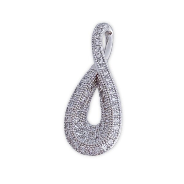Colgante plata 925mm lagrima circonitas