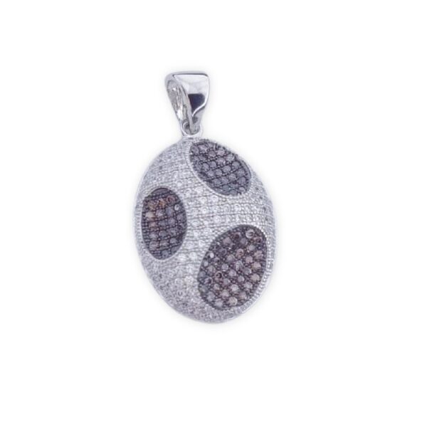 Colgante plata 925mm circonitas negras