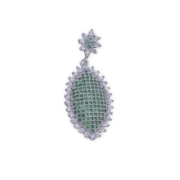 Colgante plata 925mm circonitas verdes