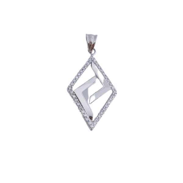 Colgante plata 925mm rombo circonitas