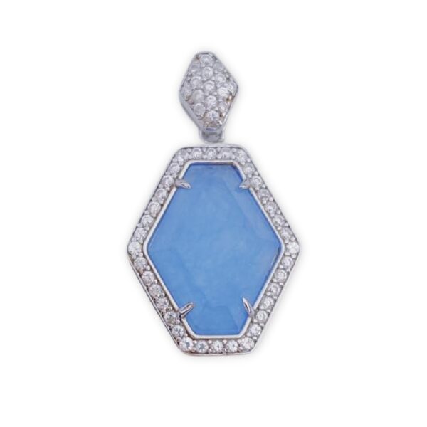 Colgante plata 925mm cuarzo azul - retirado catalogo