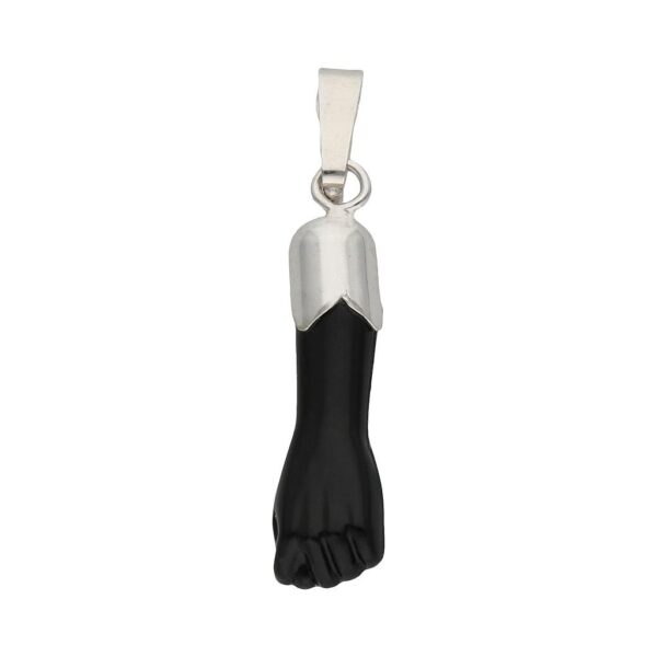 Colgante plata 925mm higa negra grande