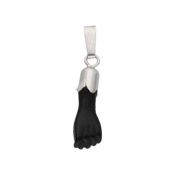 Colgante plata 925mm higa negra mediana