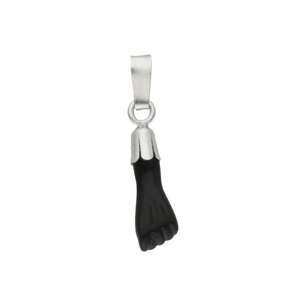 Colgante plata 925mm higa negra pequeña