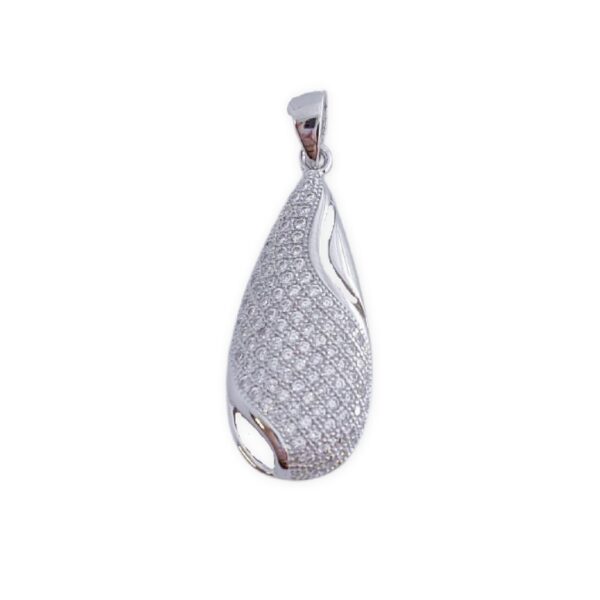 Colgante plata 925mm lagrima circonitas