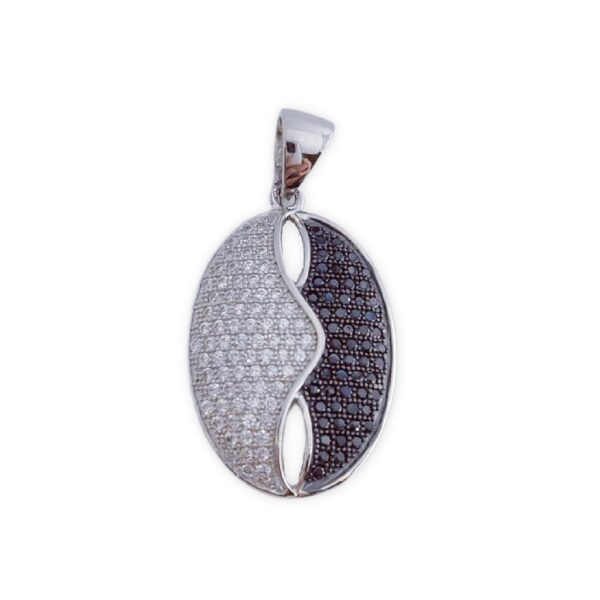 Colgante plata 925mm oval circonitas
