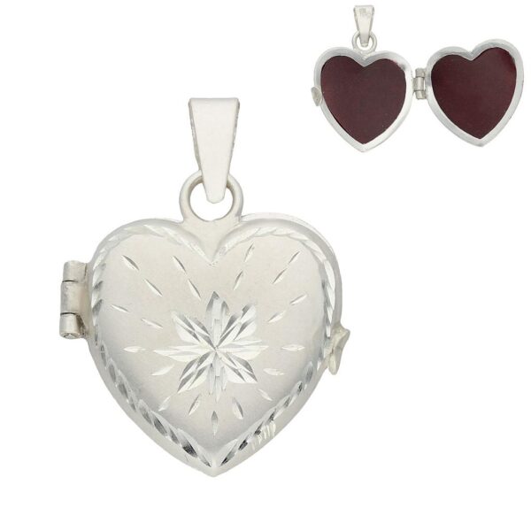 Guardapelo plata 925mm corazon - 22x23mm