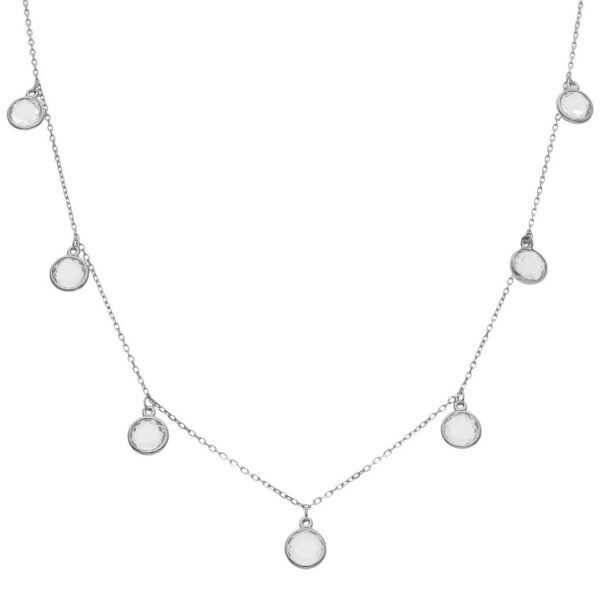 Gargantilla plata 925mm piedras circonitas