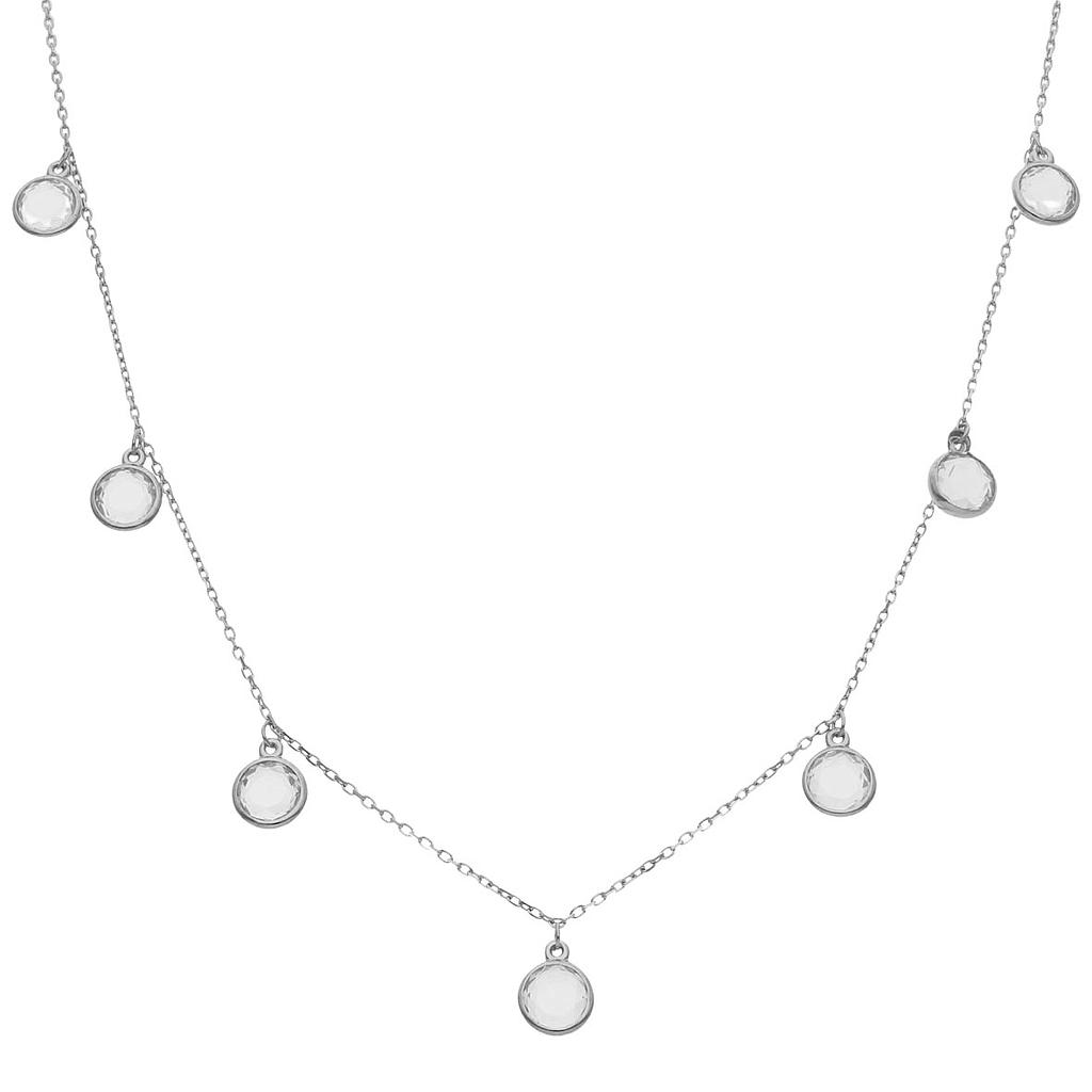 Gargantilla plata 925mm piedras circonitas
