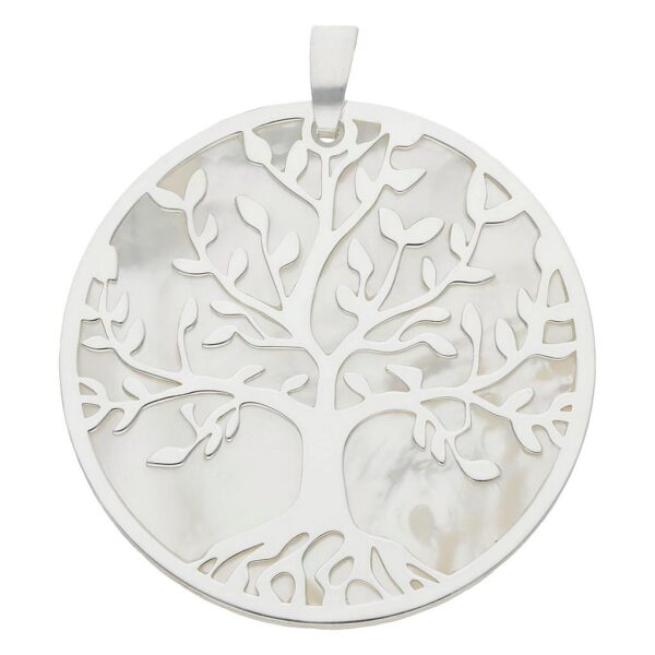 Colgante plata 925mm arbol de la vida nacar - 40mm