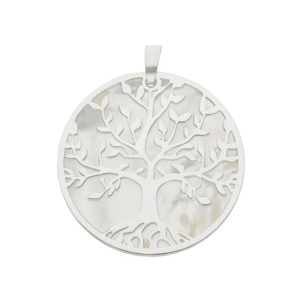 Colgante plata 925mm arbol de la vida nacar - 25mm