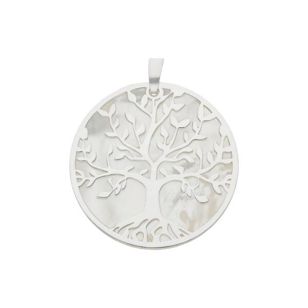 Colgante plata 925mm arbol de la vida nacar - 18mm