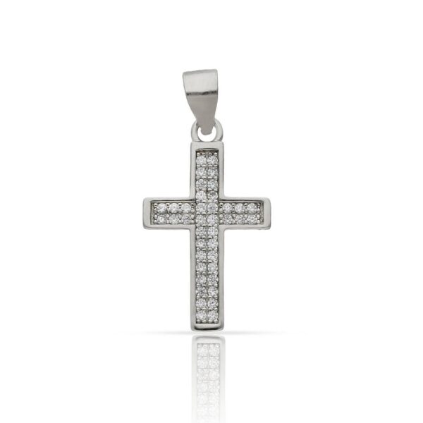 Cruz plata 925mm circonitas - 12x21mm