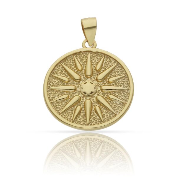 Colgante plata chapada oro sol egipcio - 20mm
