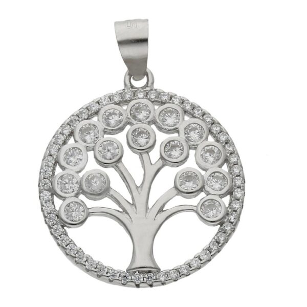 Colgante plata 925mm arbol de la vida circonitas - 20mm