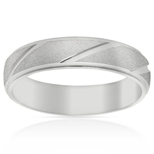 Alianza plata 925mm tallada - 5mm