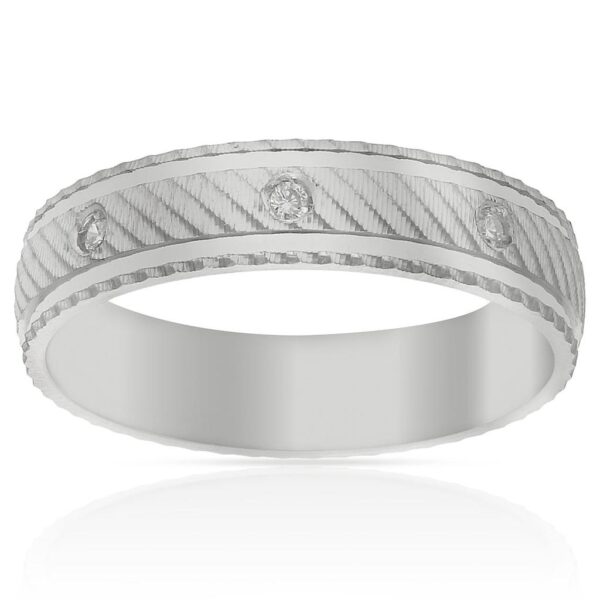 Alianza plata 925mm 3 circonitas - 5mm