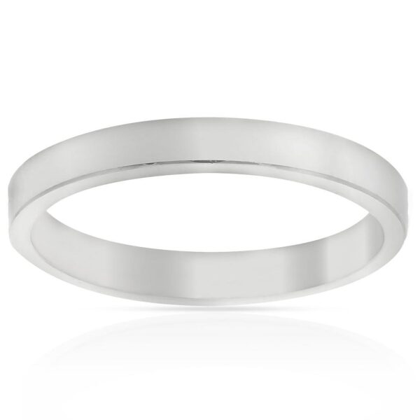 Alianza plata 925mm canto recto - 3mm