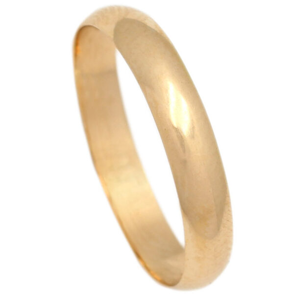 Alianza oro 18kl lisa media caña - 3.50mm