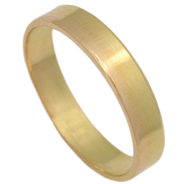 Alianza oro 18kl canto diamantado - 4mm
