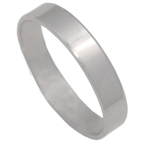 Alianza oro blanco 18kl - 4mm