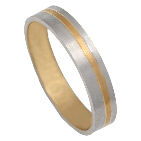 Alianza oro 18kl bicolor - 4mm