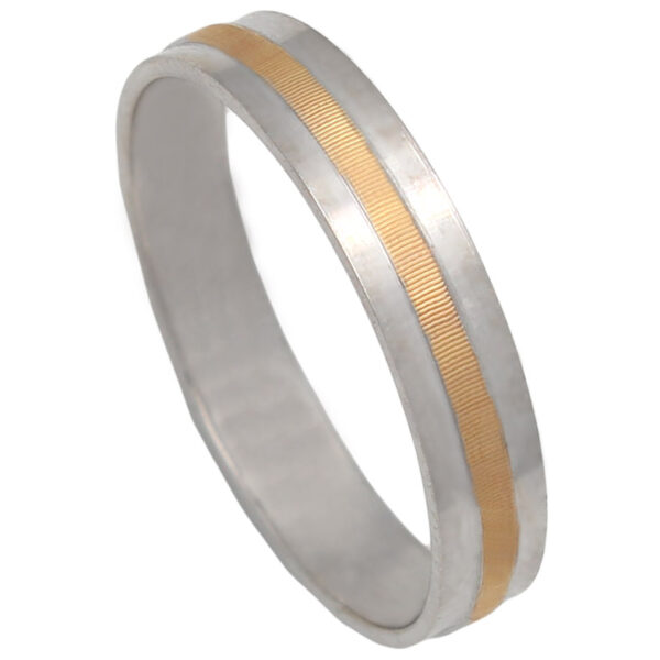 Alianza oro 18kl bicolor - 4mm