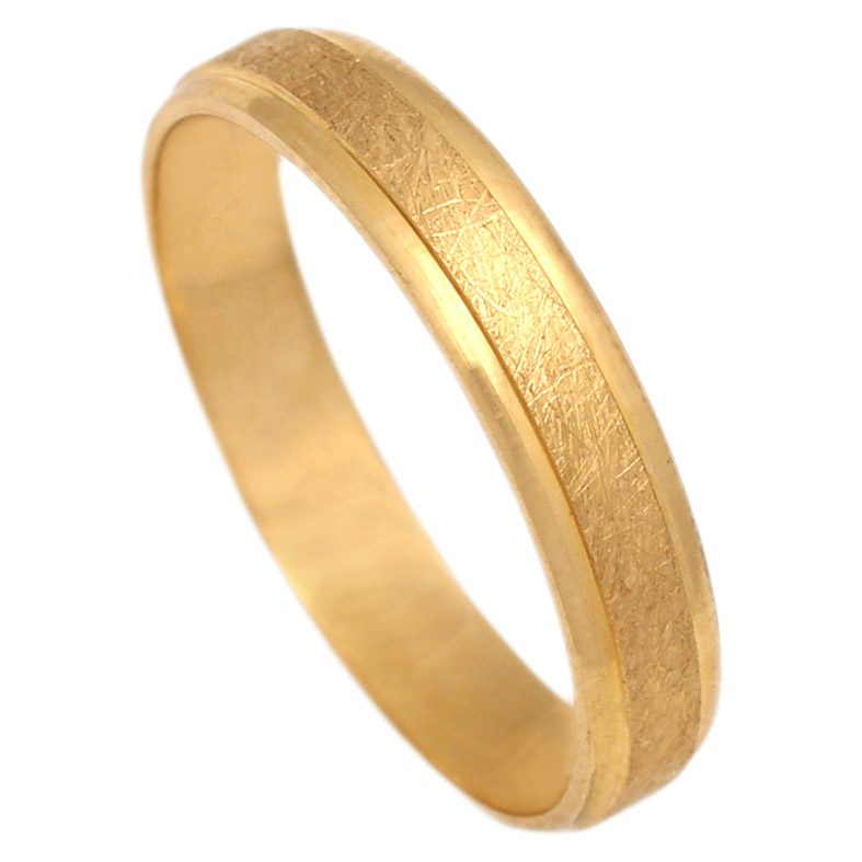 Alianza oro 18kl tallada mate-brillo - 4mm