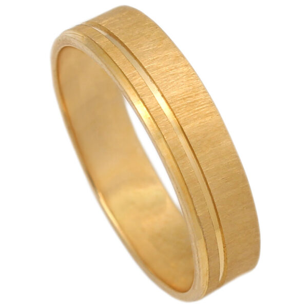 Alianza oro 18kl mate-brillo - 5mm