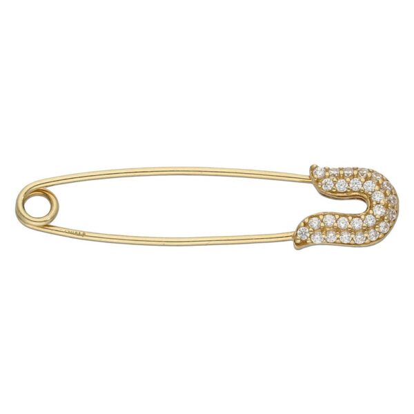 Alfiler oro 18kl bebe circonitas
