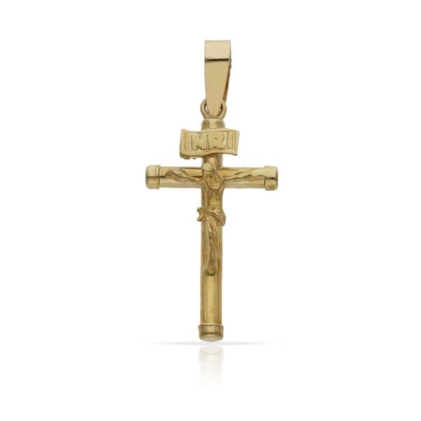 Cruz oro 18kl cristo - 14x23mm