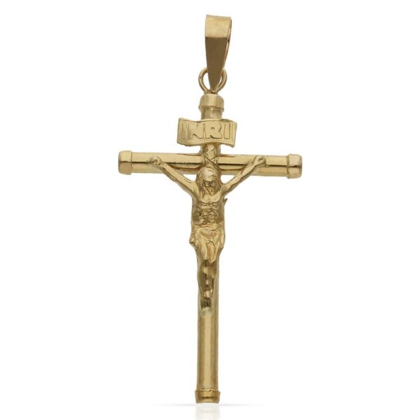 Cruz oro 18kl cristo - 18x32mm