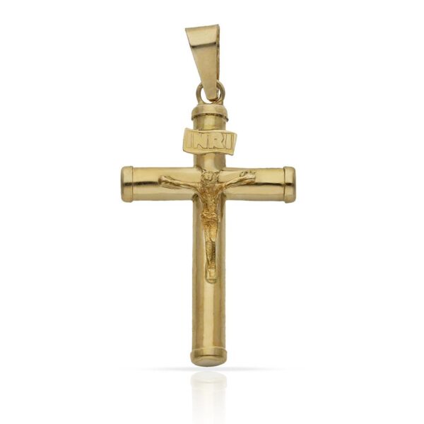 Cruz oro 18kl cristo - 17x30mm