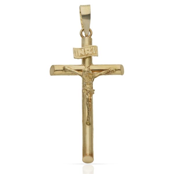 Cruz oro 18kl cristo - 17x32mm