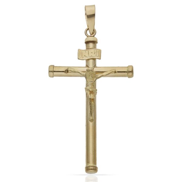 Cruz oro 18kl cristo - 21x36mm