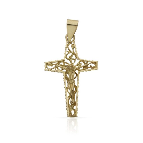 Cruz oro 18kl cristo - 19x32mm