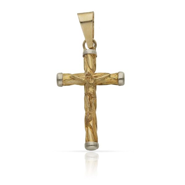 Cruz oro 18kl cristo - 16x27mm
